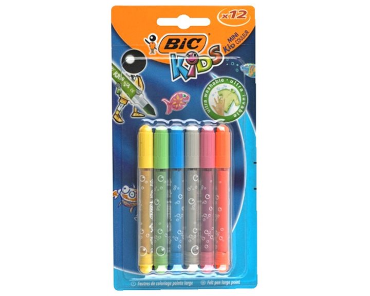 ΜΑΡΚΑΔΟΡΟΙ BIC KIDS MINI WASHABLE 12TEM