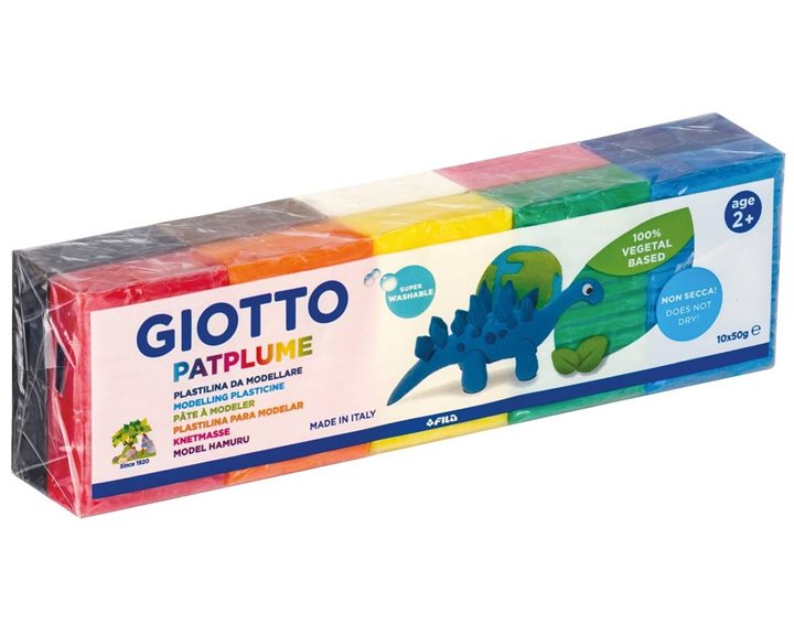 Πλαστελίνη Giotto Patplume 10 χρωμάτων 10x50 γρ.