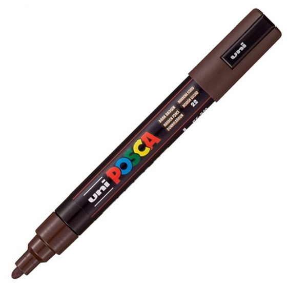 Μαρκαδόρος UNI Posca PC-5M DARK BROWN