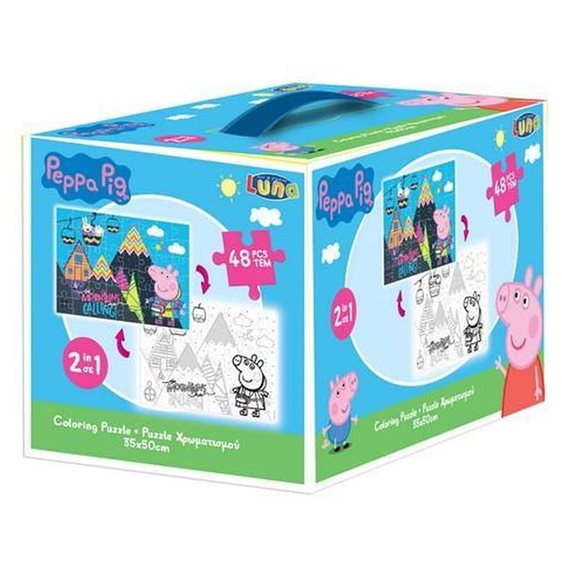 ΠΑΖΛ ΧΡΩΜΑΤΙΣΜΟΥ ΚΥΒΟΣ 2 ΟΨΕΩΝ PEPPA PIG