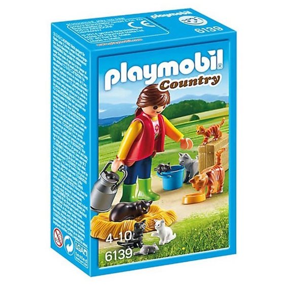 Playmobil Αγρότισσα & Γατάκια 6139