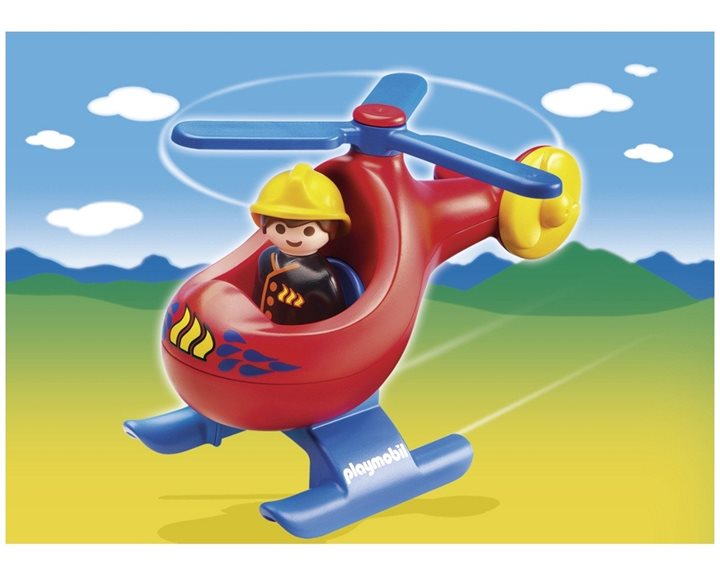 Playmobil 1.2.3 Πυροσβεστικό Ελικόπτερο 6789