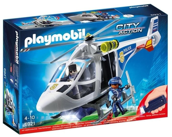 Playmobil Ελικόπτερο Αστυνομίας Με Προβολέα Led 6921