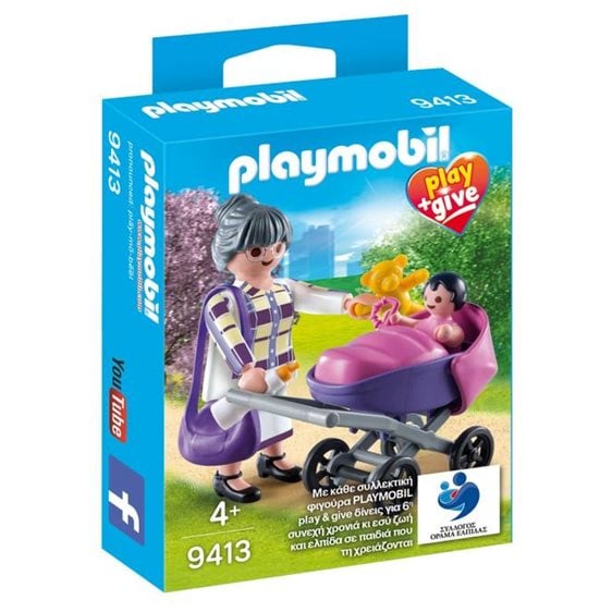 Playmobil Play Give Γιαγιά Με Μωρό 9413