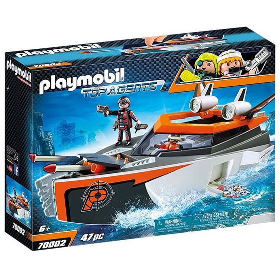 Playmobil Top Agents Κατασκοπευτικό Σκάφος Της Spy Team 70002