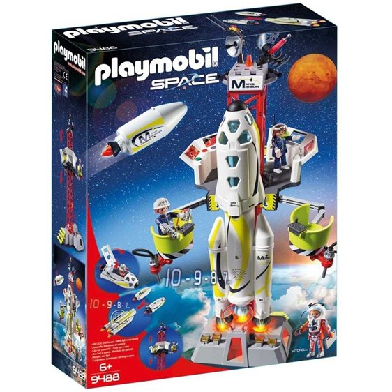 Playmobil Πύραυλος Διαστημικής Αποστολής με Σταθμό Εκτόξευσης 9488