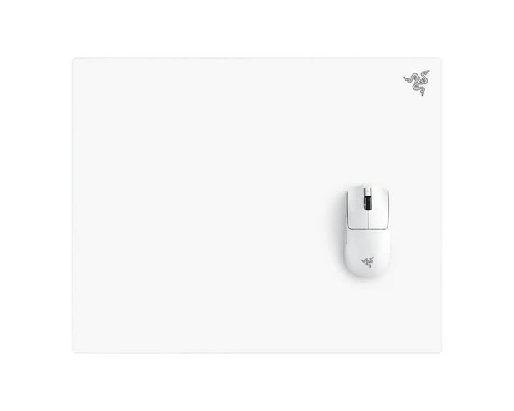 Razer ATLAS PRO White - Gaming Mouse Mat - 1.9mm Premium Tempered Glass - Scratch Resistant