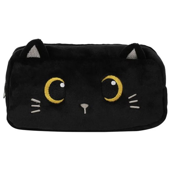 itotal Κασετίνα Plush Black Cat XL2868