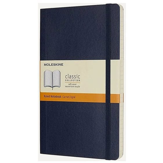 Moleskine Σημειωματάριο Notebook L Ruled Sapphire Blue Soft 13χ21cm 192σελ