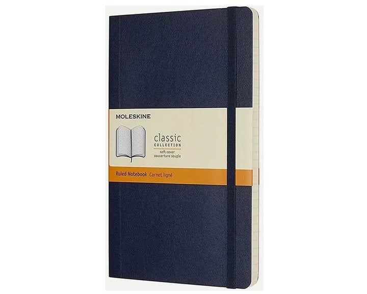 Moleskine Σημειωματάριο Notebook L Ruled Sapphire Blue Soft 13χ21cm 192σελ