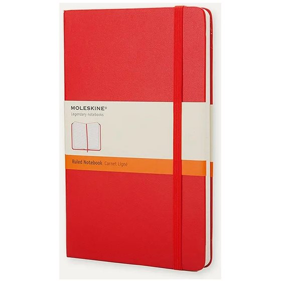 Moleskine  Σημειωματάριο Notebook L Ruled Scarlet Red Hard Cover 13χ21cm