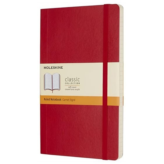 Moleskine  Σημειωματάριο Notebook P Ruled Scarlet Red  Soft 9χ14cm