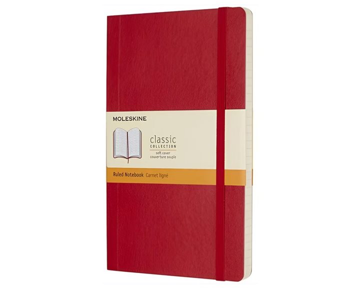 Moleskine  Σημειωματάριο Notebook P Ruled Scarlet Red  Soft 9χ14cm