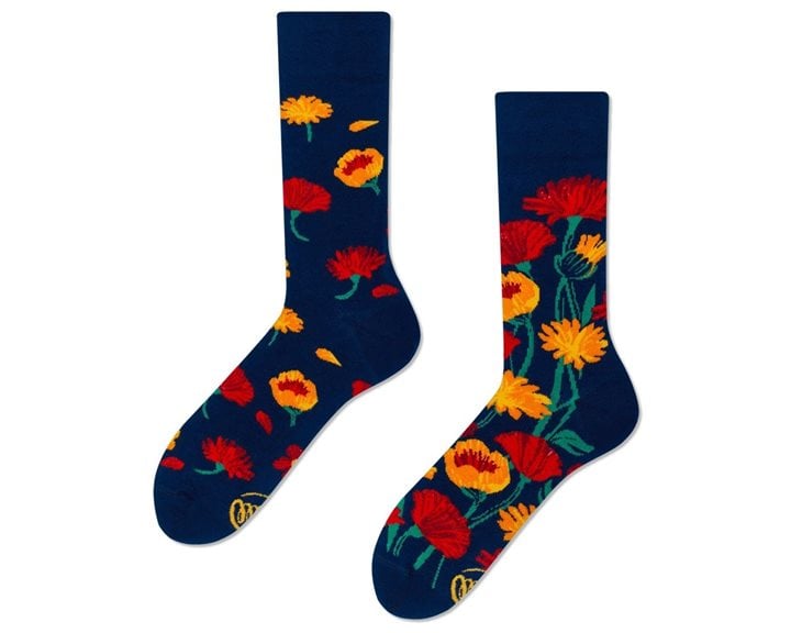 Many Mornings Socks Κάλτσες Flower Power Navy EU: 39-42