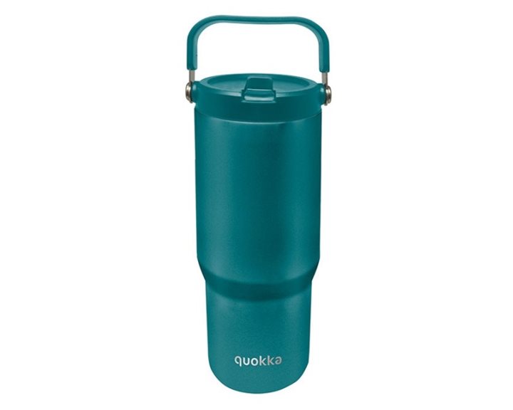 Quokka Θερμός Tumbler με Καλαμάκι και Λαβή Core Midnight Green 860ml - 40342
