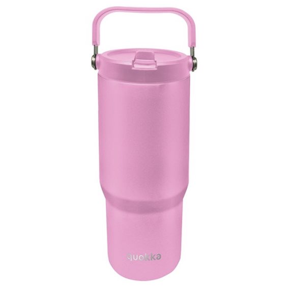 Quokka Θερμός Tumbler με Καλαμάκι και Λαβή Core Blossom Pink 860ml - 40345
