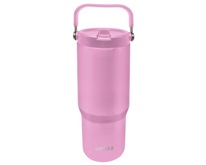 Quokka Θερμός Tumbler με Καλαμάκι και Λαβή Core Blossom Pink 860ml - 40345
