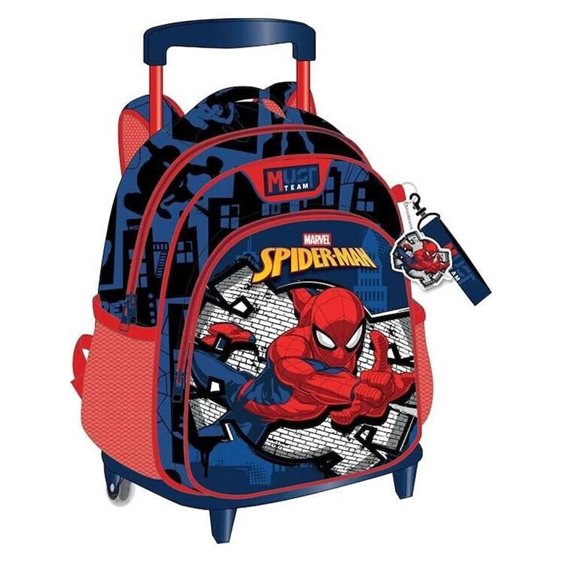 Τσάντα Τρόλεϊ Νηπίου 27χ10χ31εκ. 2Θήκες Spiderman Blue 000508812