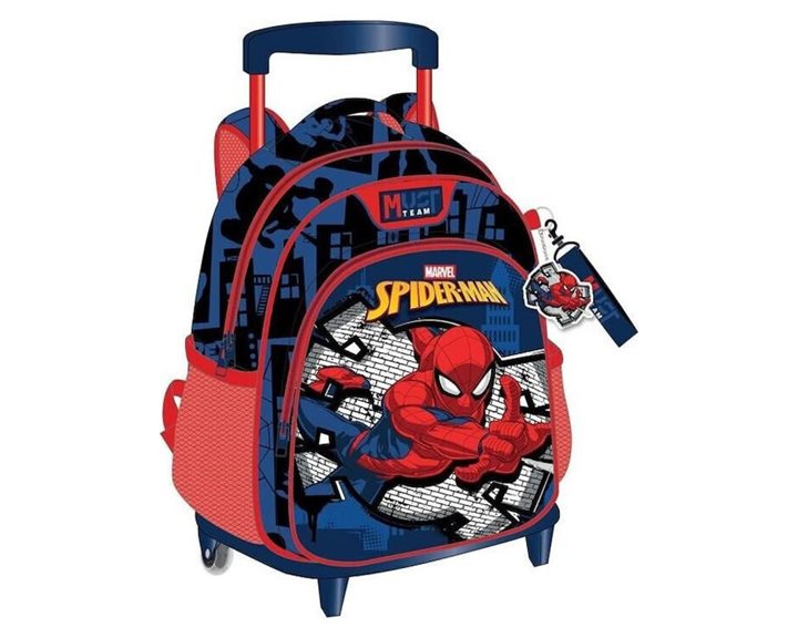 Τσάντα Τρόλεϊ Νηπίου 27χ10χ31εκ. 2Θήκες Spiderman Blue 000508812