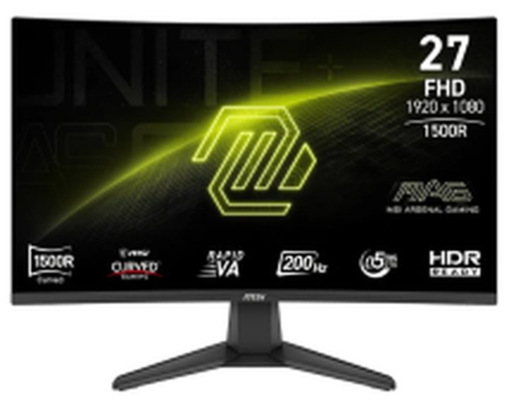 MSI MONITOR GAMING MAG 276CF E20, CURVED VA FHD, 27", 16:9, 250CD/M2, 3000:1, 0.5MS, 200Hz, 1920x1080, 2xHDMI/ 1xDP/ HP OUT, TILT, BLACK, 3YW.