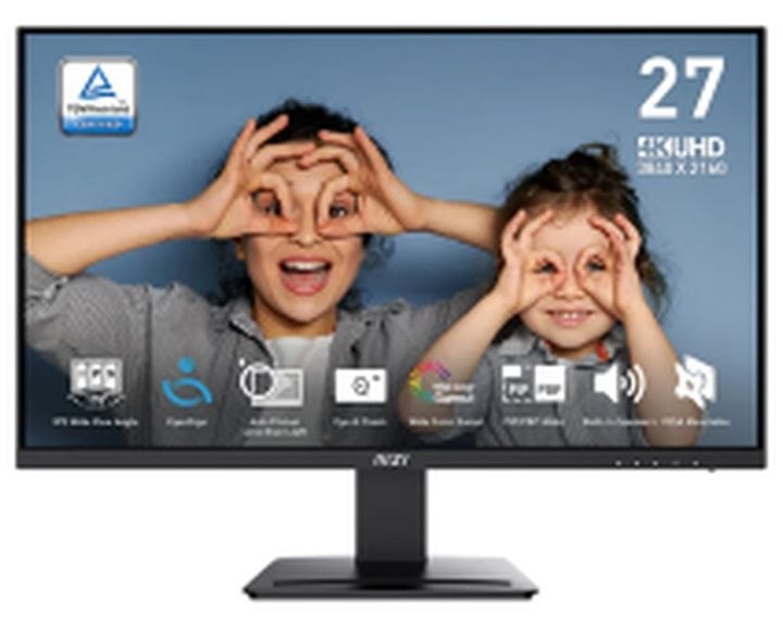 MSI MONITOR PRO MP273U, FLAT IPS UHD 4K, 27", 16:9, 300 CD/M2, 1000:1, 4MS, 60Hz, 3840x2160, 2xHDMI/ DP/ HP OUT, 2X3W SPEAKERS, TILT,  BLACK, 2YW.