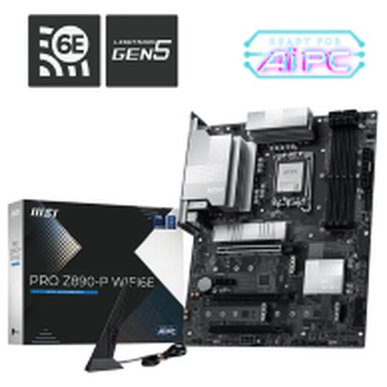 MSI MB PRO Z890-P WIFI6E, SOCKET INTEL LGA1851, CS INTEL Z890, 4 DIMM SOCKETS DDR5, DP/HDMI, PCI-E GEN 5.0, 5G LAN, WIFI6E, ATX, 3YW.