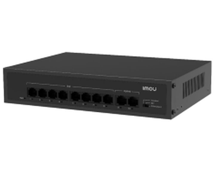 IMOU SWITCH SF110P-65, 10 PORTS 10/100/1000MBPS GIGABIT WITH 8 POE PORTS, POE BUDGET 65W 802.3AF/AT, 2YW.