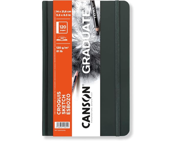 Graduate Canson Sketch Hardcover Book 120gr 14x21.6cm120 pages