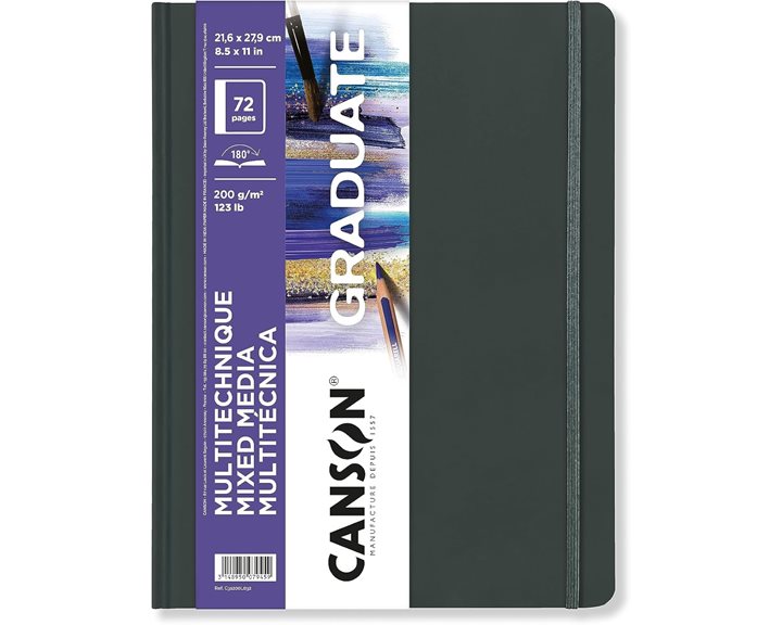 Graduate Canson Mixed Media Book 200gr 21.6x27.9cm 72pages