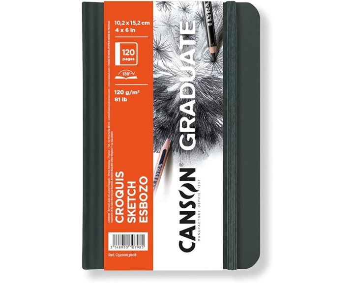 Graduate Canson Sketch Hardcover Book 120gr 10.2x15.2.cm 120pages