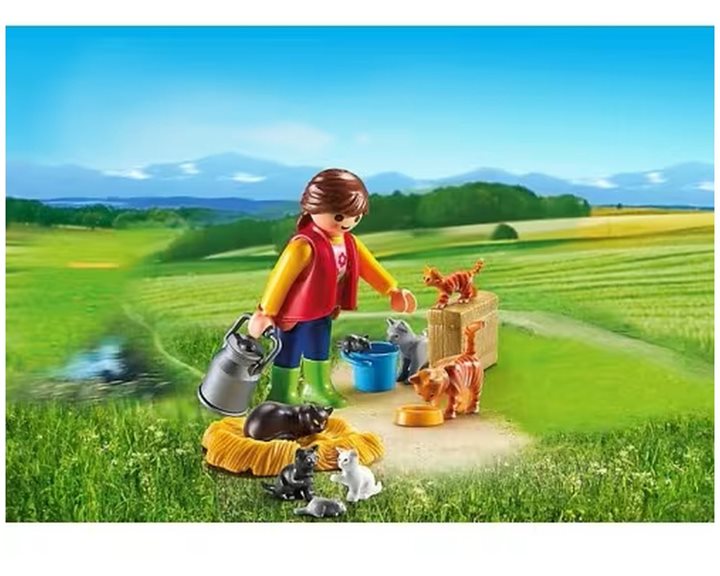 Playmobil Αγρότισσα & Γατάκια 6139