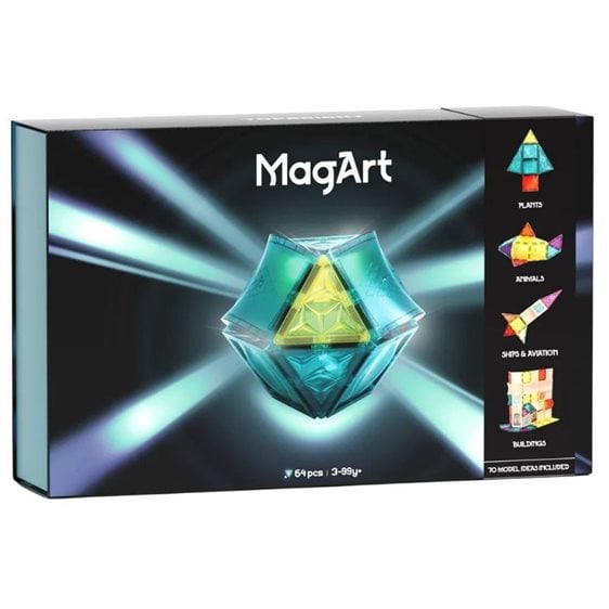 Top Bright - Σετ Κατασκευής Με Μαγνητικά Πλακίδια 64τεμ. 129226