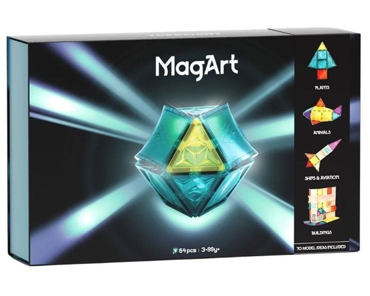 Top Bright - Σετ Κατασκευής Με Μαγνητικά Πλακίδια 64τεμ. 129226