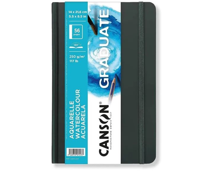 Graduate Canson Aκουαρέλα Long Side Book 250gr 14x21.6 cm 56 pages