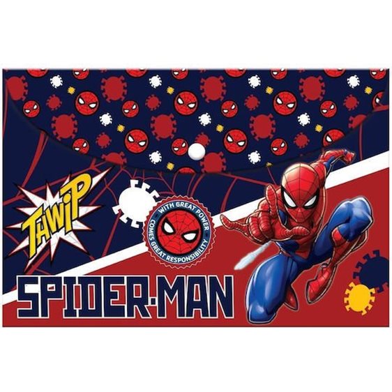 Φάκελος με Κουμπί Must Α4 Spiderman 000508531
