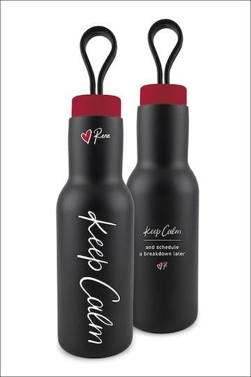 Παγούρι Ανοξειδωτο Θερμός  500 ml Ρενέ Keep Calm μαυρο