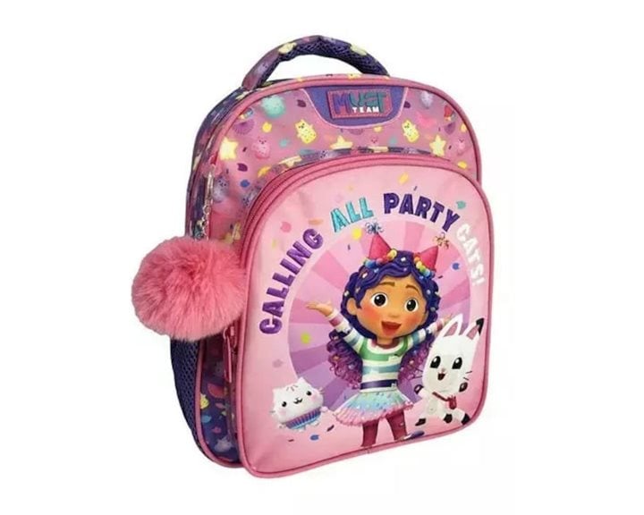 Τσάντα Πλάτης Νηπίου Must 27χ10χ31cm 2 Θήκες Gabby's Dollhouse Calling All Party Cats 000574101