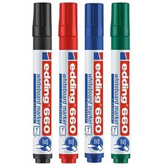 Ediing Σετ 4 Μαρκαδόροι Ασπροπίνακα 660 1,5-3mm 4χρ.
