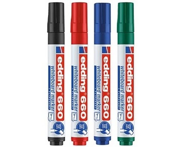 Ediing Σετ 4 Μαρκαδόροι Ασπροπίνακα 660 1,5-3mm 4χρ.