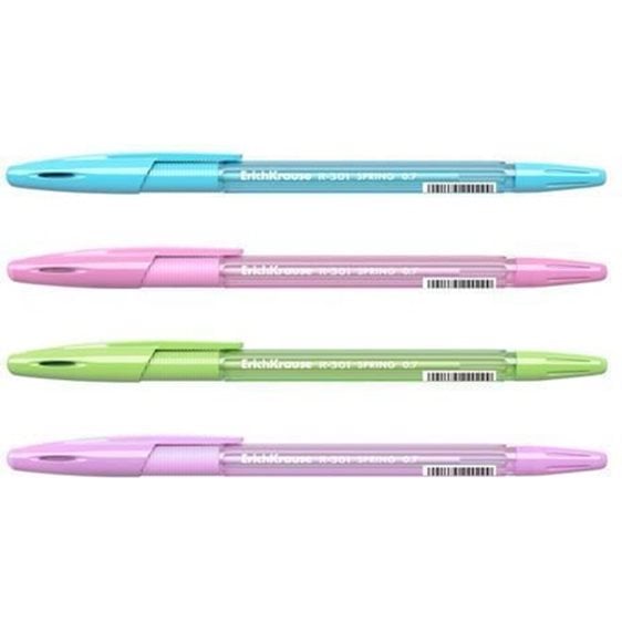 Στυλό ErichKrause R-301 Stick & Grip Spring 0.7mm Blue 39532