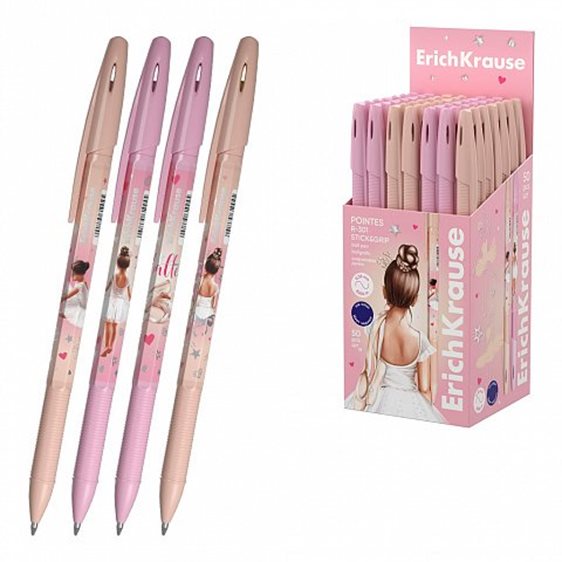 Στυλό ErichKrause R-301 Stick & Grip Pointes 0.7mm Blue 61270