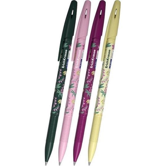 Στυλό ErichKrause R-301 Stick Floral Soul 0.7mm Blue 63078