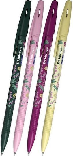 Στυλό ErichKrause R-301 Stick Floral Soul 0.7mm Blue 63078