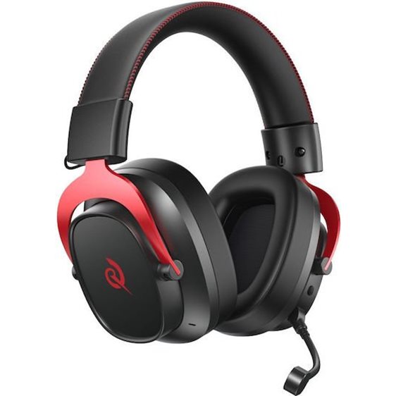 QCY Heroad VT200 Pro Tri-mode Red Wired/Wireless/BT Gaming Headset 53mm Metal Headband PS4/PS5/PC