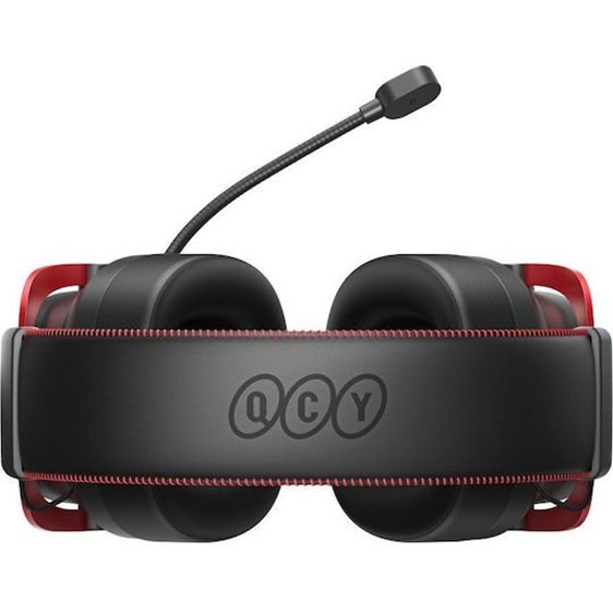 QCY Heroad VT200 Pro Tri-mode Red Wired/Wireless/BT Gaming Headset 53mm Metal Headband PS4/PS5/PC