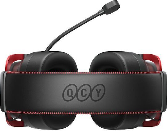 QCY Heroad VT200 Pro Tri-mode Red Wired/Wireless/BT Gaming Headset 53mm Metal Headband PS4/PS5/PC