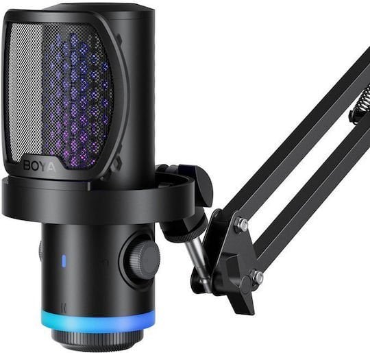 BOYA CastMic G40B - Dual-Diaphragm USB Microphone & Arm 24bit 192kHz Plug&Play