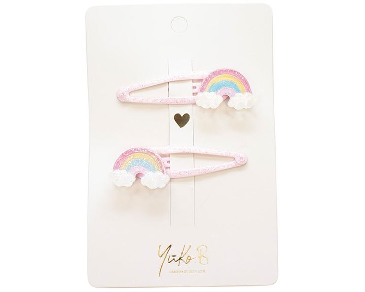 Yuko B Κοκαλάκια με Κλιπ Μαλλιών Rainbows YB-500-127