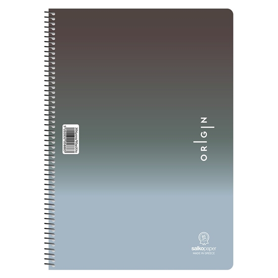 Τετράδιο Σπιράλ 17x25 Salko Origin 3θ.180 φυλ.