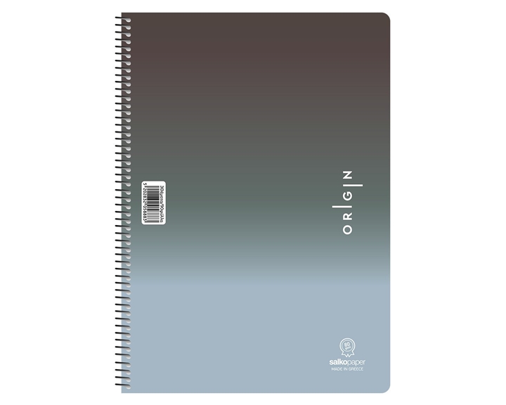 Τετράδιο Σπιράλ 17x25 Salko Origin 3θ.180 φυλ.